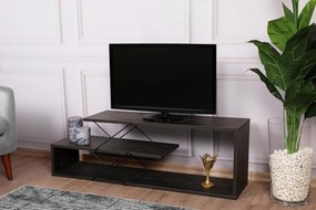 TV stolík Zigzag 120 cm tmavo hnedý