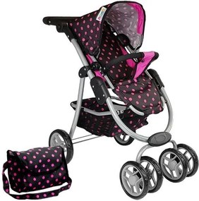 Alice Kočík 2 v 1 s taškou na prenos dieťaťa Black and Pink