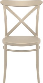 CROSS záhradná stolička bez podrúčok taupe