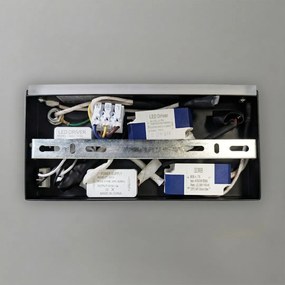 Nástenné LED svietidlo Shelf, 1x LED 4+5+2w, 4000k, b/w, vypínač