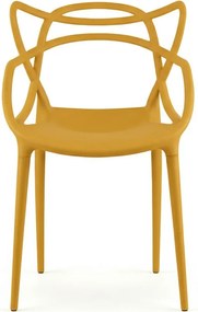 Súprava 4 ks plastových stoličiek KATO, horčicová