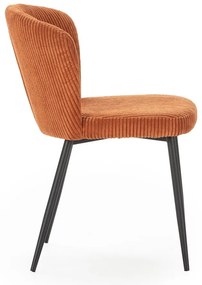 Oranžové menčestrové jedálenské stoličky v súprave 4 ks Megan – Marckeric