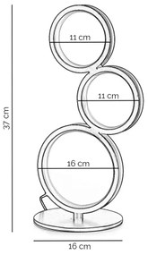 ONLI - LED stolná lampa RINGS LED/17W/230V 4000K 37 cm čierna