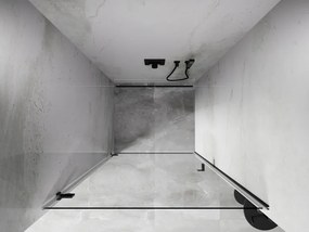 Mexen, Mexen Lunar-B ľavé otočné sprchové dvere 65 cm, priehľadné, pištoľovo sivá kartáčovaná - 832-065-000-66-00-L