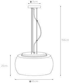 Lucide 45401/40/65 - Luster na lanku OLIVIA 3xE27/40W/230V pr. 40 cm čierna