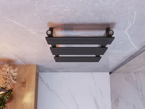 Erga Classic, vykurovacie teleso 800x450 mm, 408W, čierna matná, ERG-LAV-CLAS-120450-BK