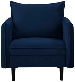 Tmavomodré zamatové kreslo Juli – Ropez