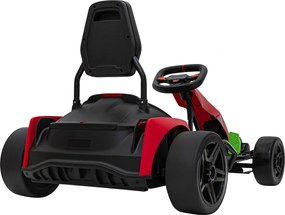 Ramiz Motokára na batérie Fast 3 Drift pre deti Červená + funkcia Drift + motory 2x150W + rádio LED + pásy