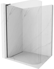 Mexen Kioto L, sprchová zástena Walk-In 120 x 200 cm, 8mm číre sklo, čierny profil, 800-120-103-70-06