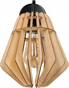 Nástenné LED svietidlo 1x E27 LOFT edison drevené