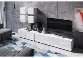 Nástenná skrinka PAVO 34x34 cm lesklá biela