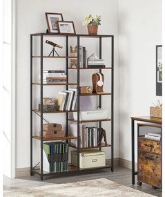 Knižnica NAVARO hnedá/čierna