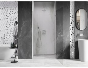 Mexen, Mexen Lunar-B otočné pravé sprchové dvere 65 cm, transparentné, brúsený nikel - 832-065-000-97-00-P