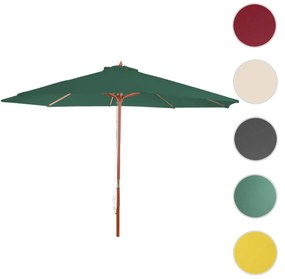 Slnečník Florida Ø 3,5m - polyester/drevo 7kg - zelená