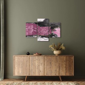 Obraz - Ružovo-čierna abstrakcia (90x60 cm)