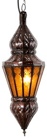 Orientálna závesná lampa Nura žltá