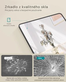 Obdĺžnikové zrkadlo FERRA, 120x40cm, čierna SongmicsHome