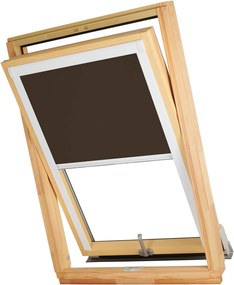 Dekodum Termoizolačná roleta na strešné okno typu VELUX PK06/P06/406 Farba látky: Wenge Silver, Farba profilu: Biela