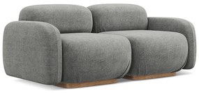 Sivá pohovka z textílie buklé 190 cm Ailani – Makamii