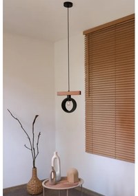 Duolla - Luster na lanku IRONLINE 1xE27/15W/230V borovica dub/čierna