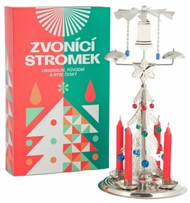Tradičné anjelské zvonenie Stromček, strieborná