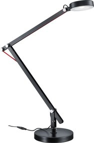 Čierna LED stolová lampa s ohýbateľnou konštrukciou (výška 90 cm) Amsterdam – Trio