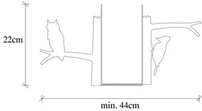 Zarážka na knihy 22x44 cm čierna