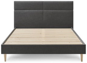 Čierna dvojlôžková posteľ Bobochic Paris Elyna Light, 180 x 200 cm