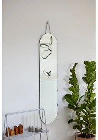 Čierne nástenné zrkadlo Zone A-Wall, 120 x 30 cm