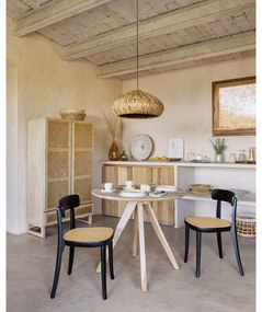 Čierna jedálenská stolička z bukového dreva Kave Home Romane