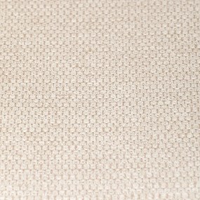 Relaxačné kreslo ušiak s taburetom ROYAL II — kov, látka, krémová