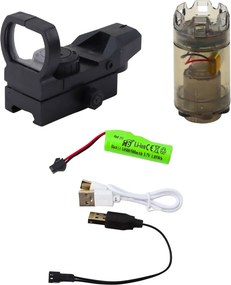 LEAN Toys Elektrická vodná pištoľ M416 podsvietený zameriavač 450 ml 8-10 m