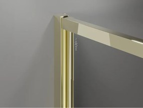 Mexen Exo, výklopné sprchové dvere 90 cm, číre sklo, zlatá, 817-090-000-50-00