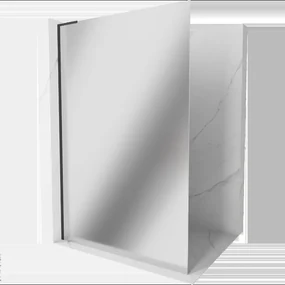 Mexen Kioto L sprchová stěna Walk-in 120 x 200 cm, zrcadlo, černá - 800-120-103-70-50