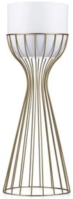 Kovový kvetináč LOFT 56x20 cm zlatá/biela