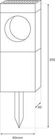 Exteriérové solárne zapichovacie svietidlo Cyklop