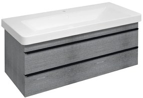 Sapho, SITIA umývadlová skrinka 101,4x50x44,2cm, 2x zásuvka, dub strieborný, SI105-1111
