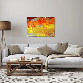 Sklenený obraz abstrakcie - maľba (70x50 cm)