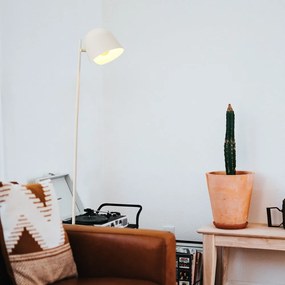 Biela stojacia lampa SULION Paris, výška 150 cm