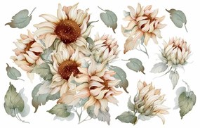 Gario Nálepka na stenu Sunflower - úžasné slnečnice