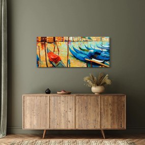 Obraz - Prístav v Benátkach (120x50 cm)