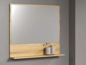 Zrkadlo s policou Pure Bliss 80 cm, dub evoke%