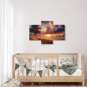 Obraz – Západ slnka na poli (90x60 cm)
