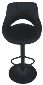 Tempo Kondela Barová stolička, čierna látka s efektom brúsenej kože, LORASA