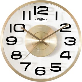 Kovové nástenné hodiny Prim Vista E04P.4435.80 (30 cm) – zlaté