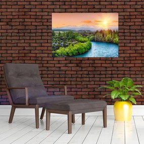 Obraz - Lesná horská krajina (90x60 cm)