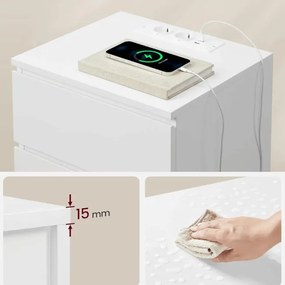 Nočný stolík biely ANT-E1161 WT