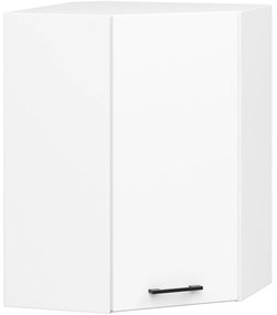 Rohová závesná kuchynská skrinka Olivia 60x72 cm biela