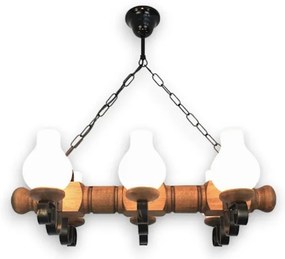 Brilagi - Luster na reťazi RUSTIC 6xE14/40W/230V buk