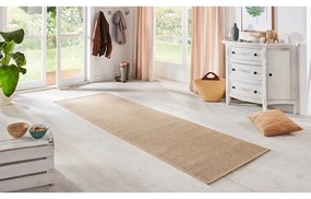 Béžový behúň BT Carpet Nature, 80 x 250 cm